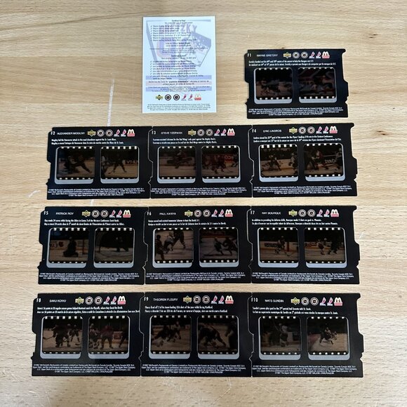 1997-98 McDonald's Upper Deck Game Film Complete Set 1-10 / W Checklist - Picture 2 of 2